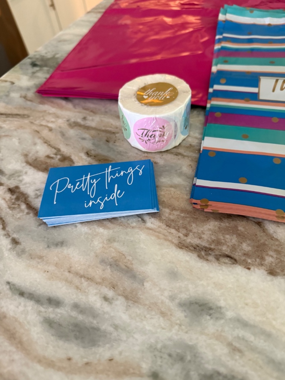 POLY Mailers Bundle - 30(10 x 13), 20(14.5x19), 500 Thank You Stickers, 20 Cards - Picture 2 of 6